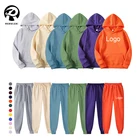 Hoodie Men Mens Oversized Hoodie Custom Printing Logo Slim Fit Long Drawstrings Sport Wear Hoodie And Jogger Set For Men