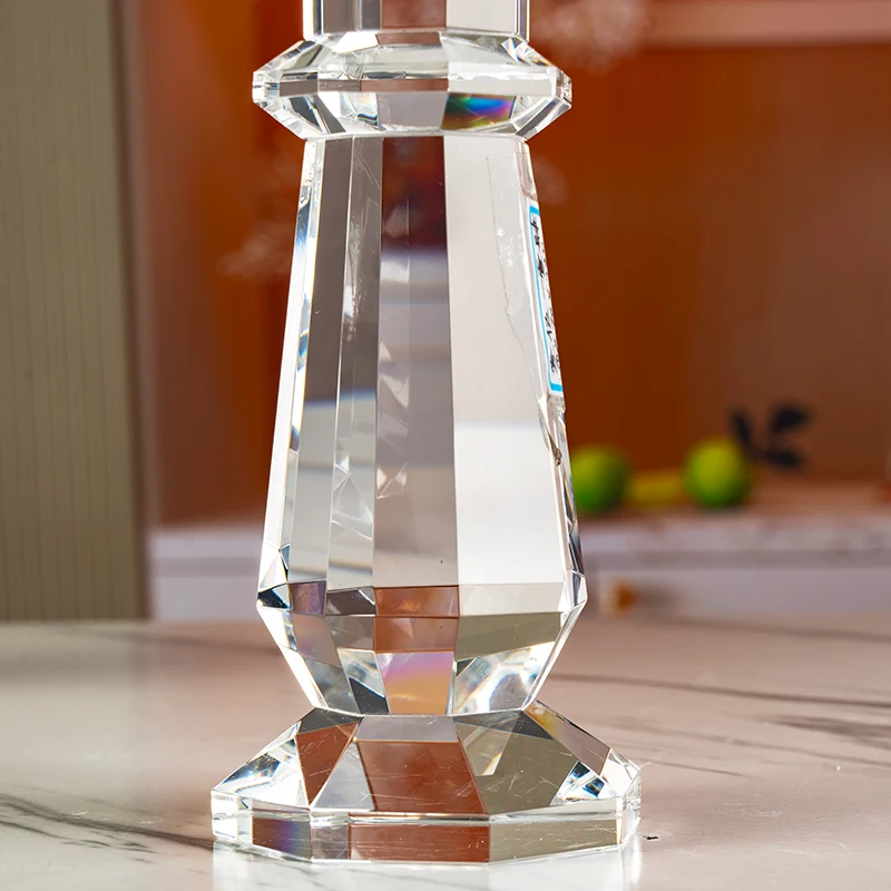 product simple and elegant high end glass candle holder furniture decoration suitable wedding candle holders for dual size candles-10
