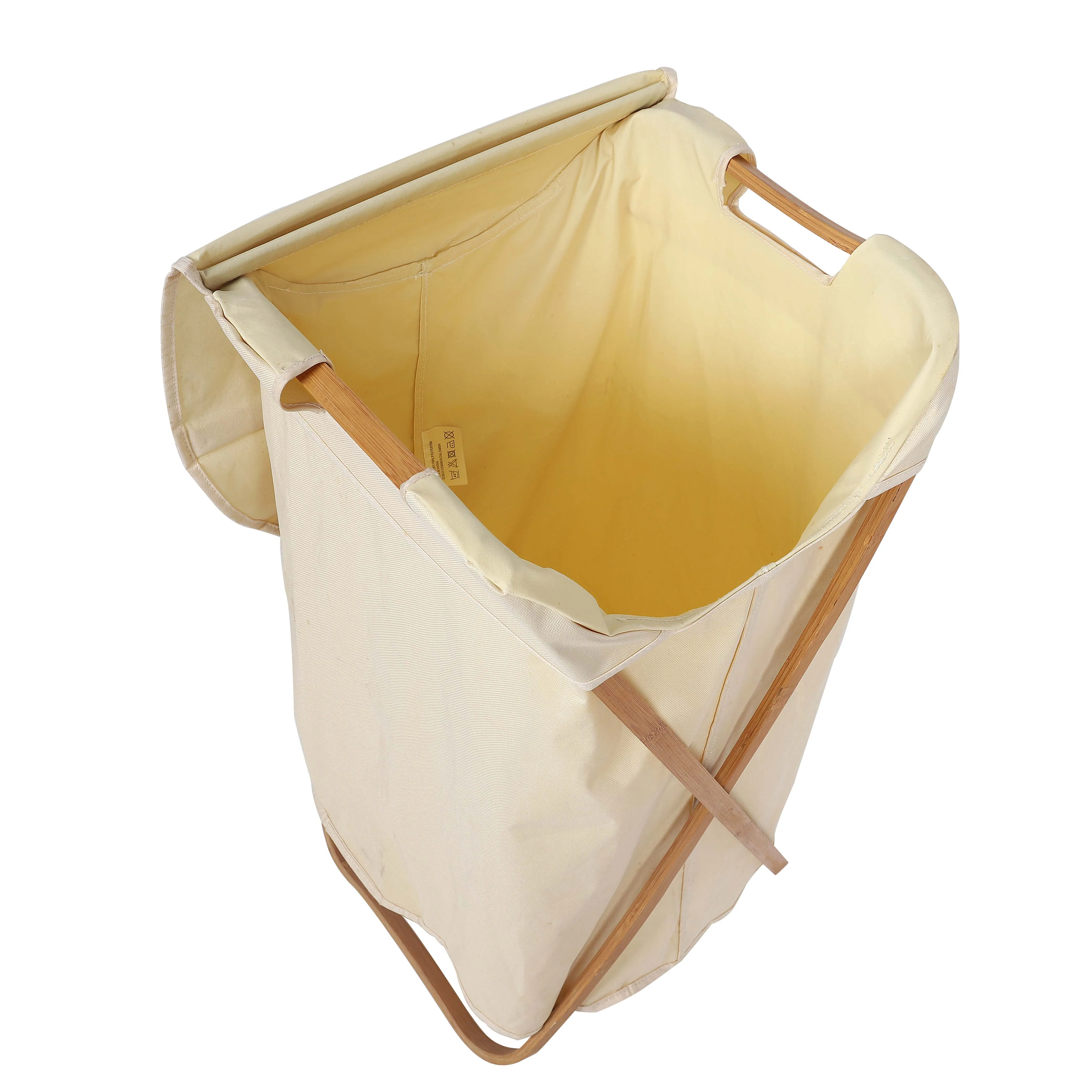 fabric foldable new natural bamboo used laundry hamper basket
