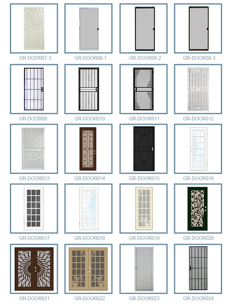 Reliable quality stainless steel security doors wrought iron door exterior security doors