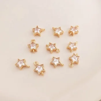 popular star vintage shell star silver charm yellow gold plated bangles bracelet for women earring necklace diy jewelry charms