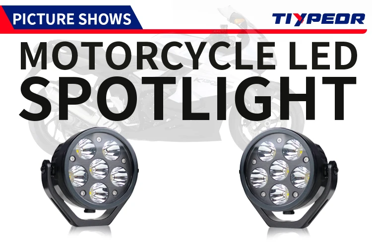 product tiypeor motorcycle white yellow spotlight led work driving head fog light auxiliary headlight for off road atv utv motorcycle-3