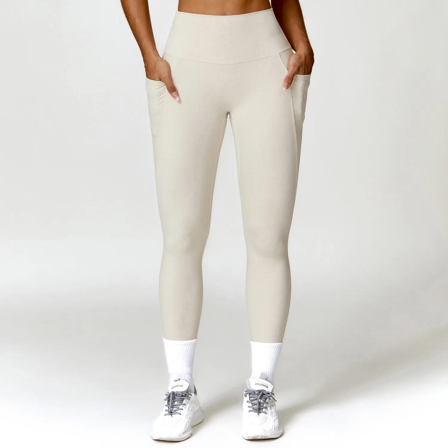 Custom Logo Wholesale High Waisted Active Sports Workout Gym Sportswear Women Yoga Pants Fitness Leggings With Pocket