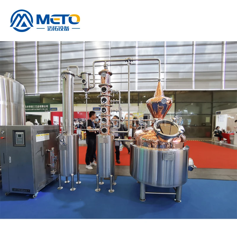 Meto 500l 1000l Copper Distillation Equipment Rum Brandy Vodka Whisky