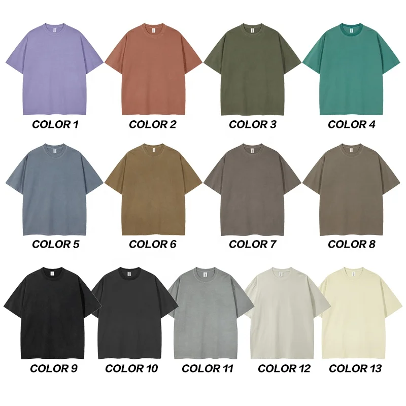 High Quality 100% Cotton TShirt 240gsm Oversized T Shirts Custom Printing Blank Casual Men's T-shirt
