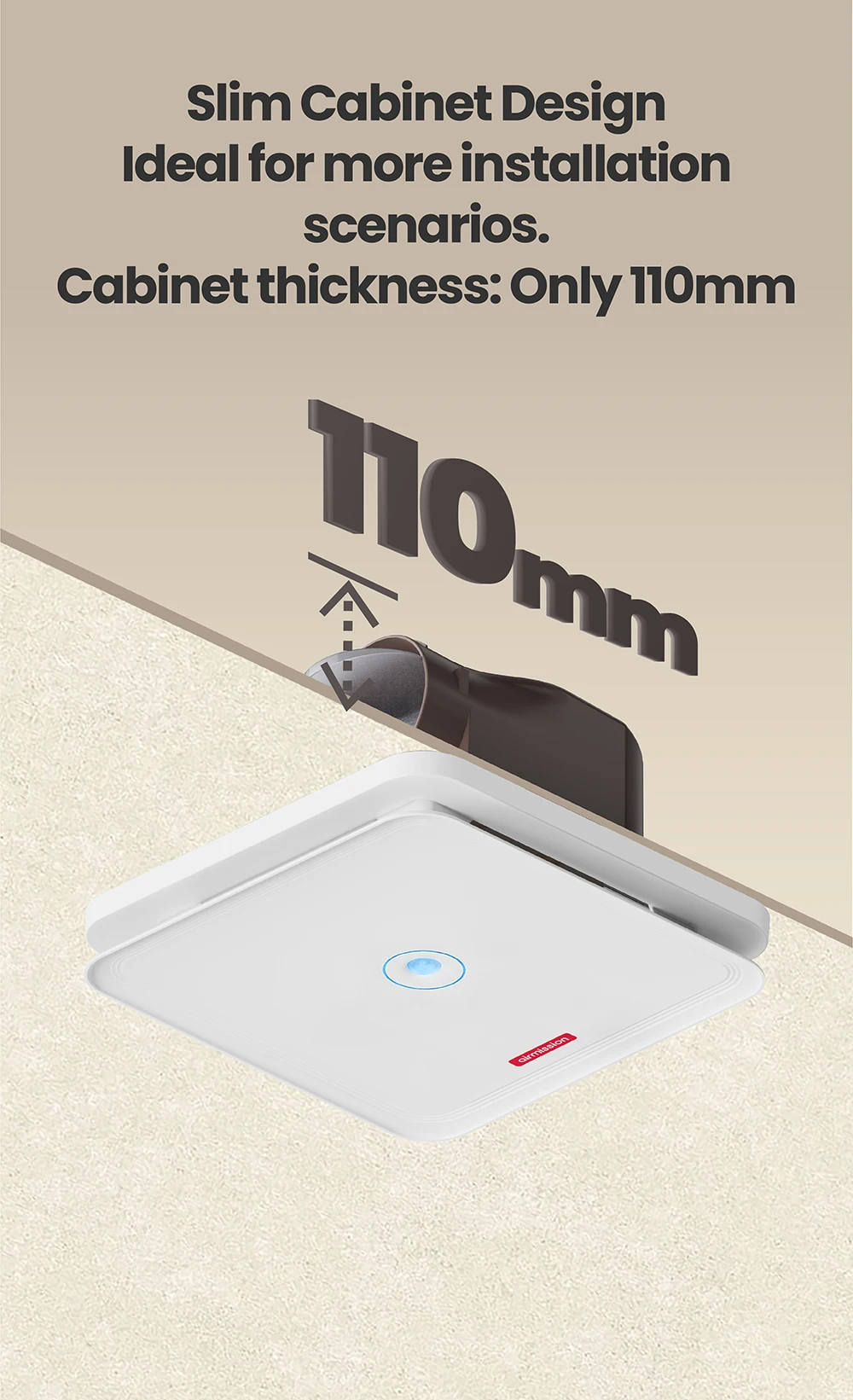 Ceiling Bathroom Ventilation Fan, A.C. Source, plastic - detail 12