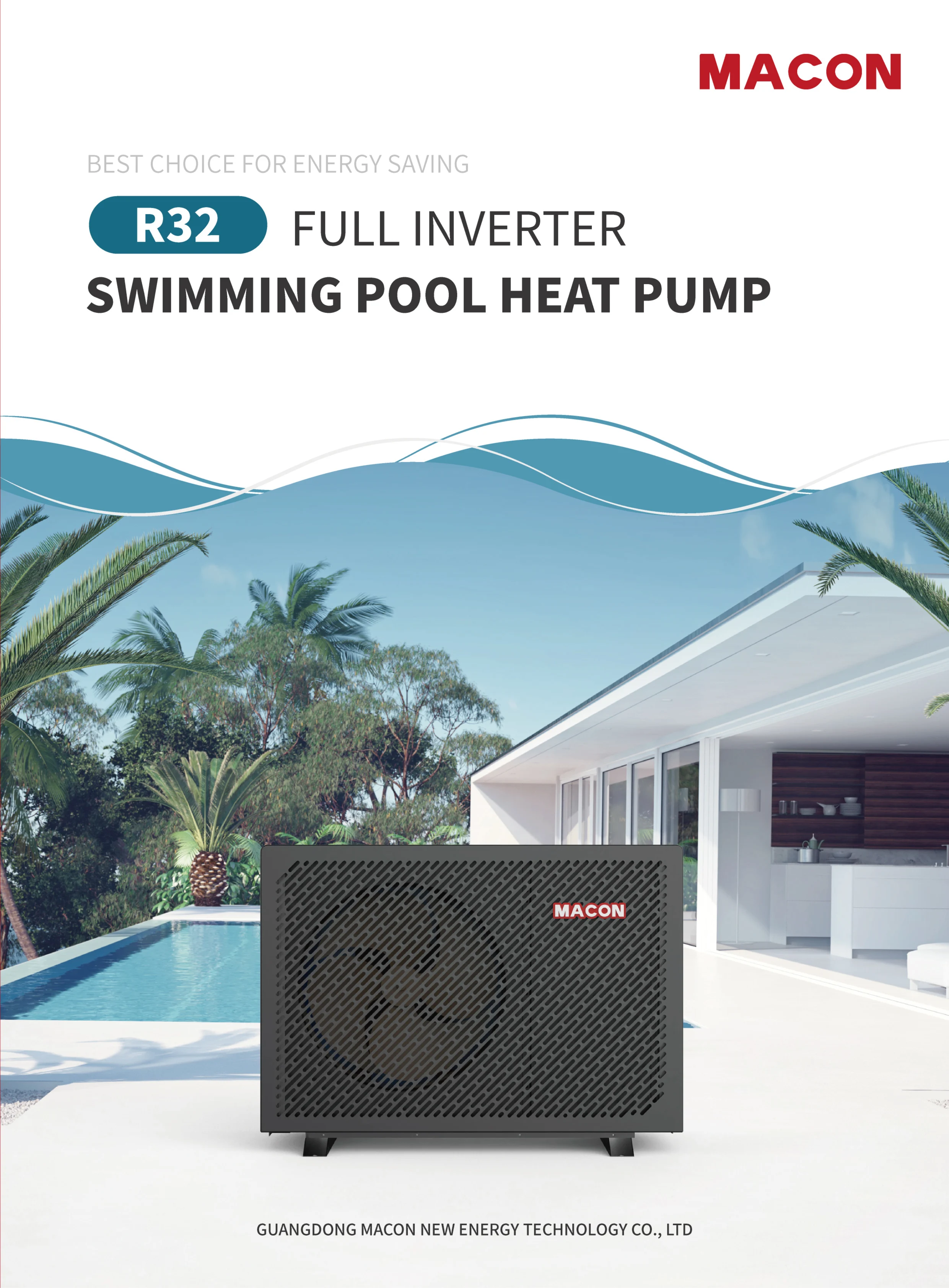 Swimming Pool Heat Pump, R32, 50kw, Inverter, Plastic - detail 6