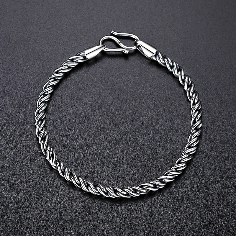 Customized Men's Solid Heavy Square Curb Chains 925 Sterling Silver 16mm Miami Cuban Link Chain Bracelet For Men