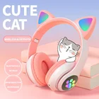 Headphones New Cat Ear Headphones Supports Wireless Luminous Noise Cancellation BT Headset