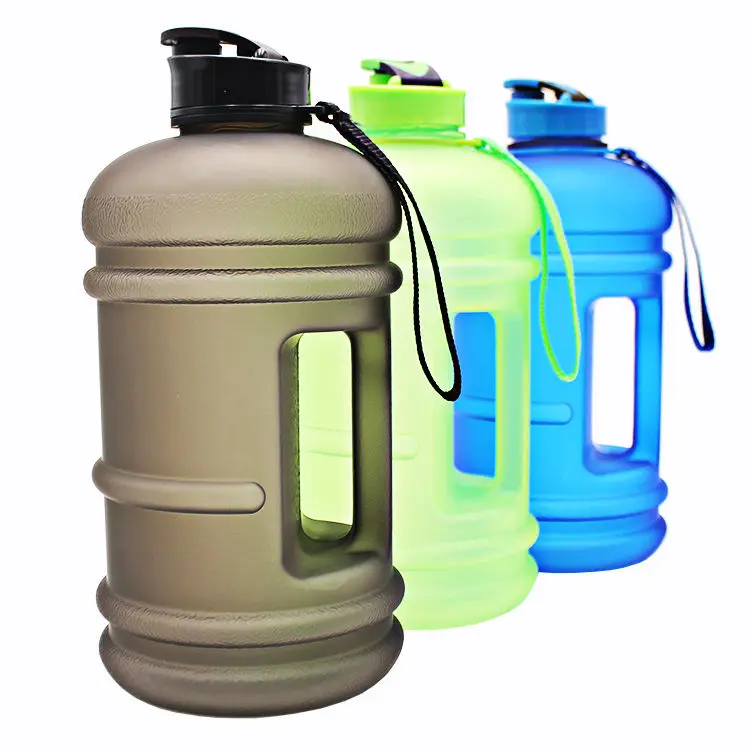 Custom Logo BPA Free 2.2L Half Gallon Water Bottle with Handle Storage Sleeve Gym Plastic Water Bottles Wholesale