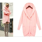Winter Women Winter Clothes Fall 2021 Women Clothes Long Sleeve Hoodie Woolen Plus Size Coats