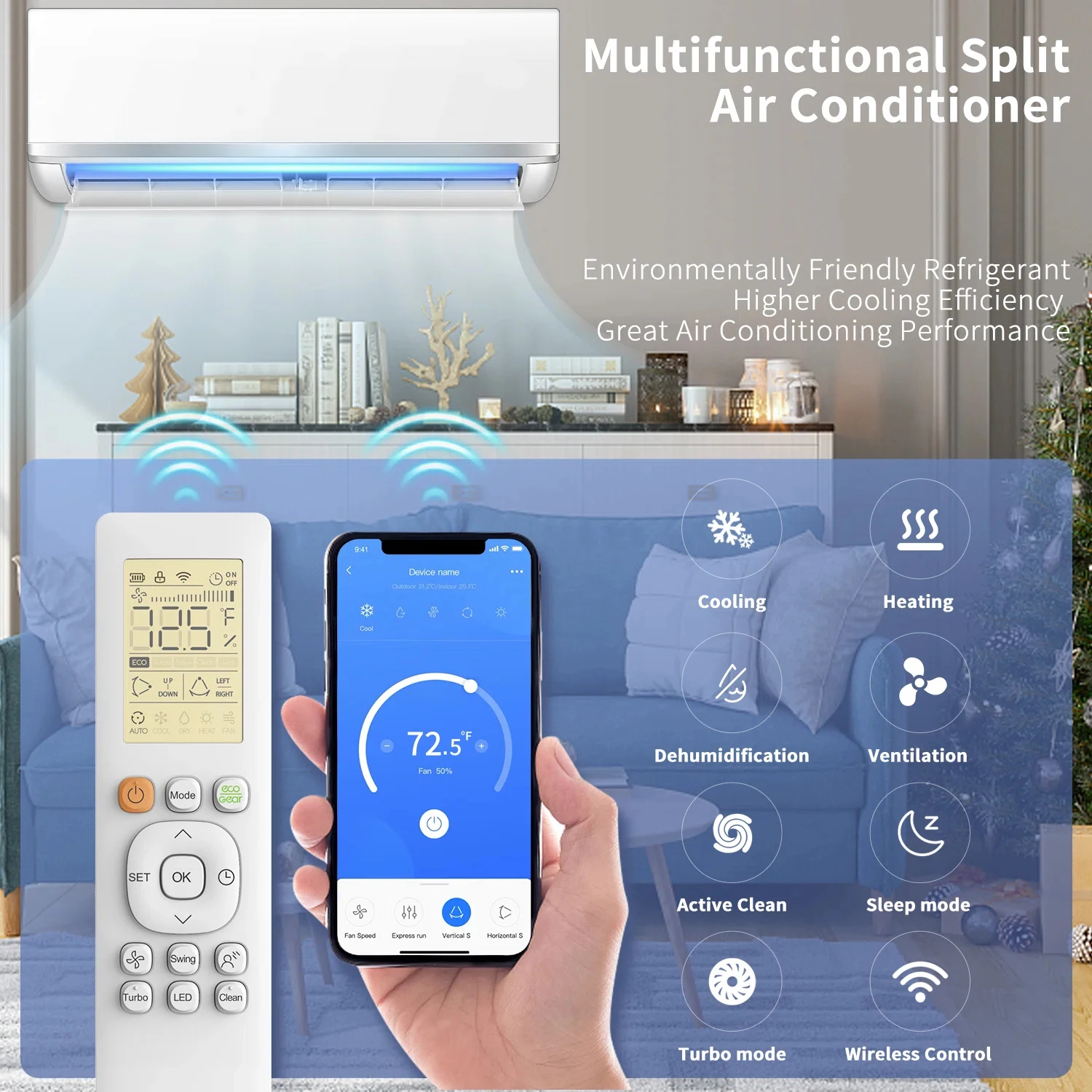 Split Air Conditioner, 220V, 9000, 12000, 18000 - detail 2