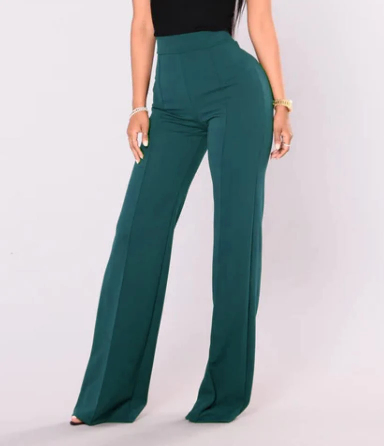 High Waisted Women's Dress Pants for Women Crepe-knit Design With Back Hidden Zipper Women's Pants Trousers Harem Pants Casual supplier