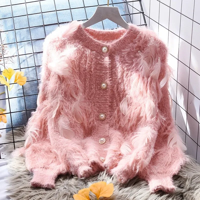 Women's 2024 Winter Pullover Sweater Casual Long Sleeve Crewneck Loose Chunky Knit Jumper Tops Blouse