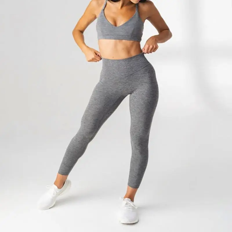 ECBC New Arrival Custom Activewear Color Blend Adjustable Strap Yoga Bra Women Sport Gym Fitness legging Yoga Set