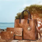 Fashion Amazon Hot Sale 2021 Ladies Stylish New Handbag Sets Women Fashion Leather Handbag 3pcs Sets