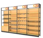 Shop Shop Display Shelves Durable Manufacturers Wholesale Multi-storey Wooden Store Shop Display Supermarket Shelves