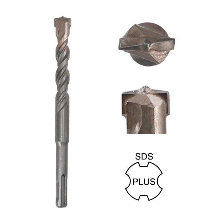 Imported Carbide Tip  Auto Vacuum Welding S4 Flute SDS Plus Hammer  Drill Bit for Concrete