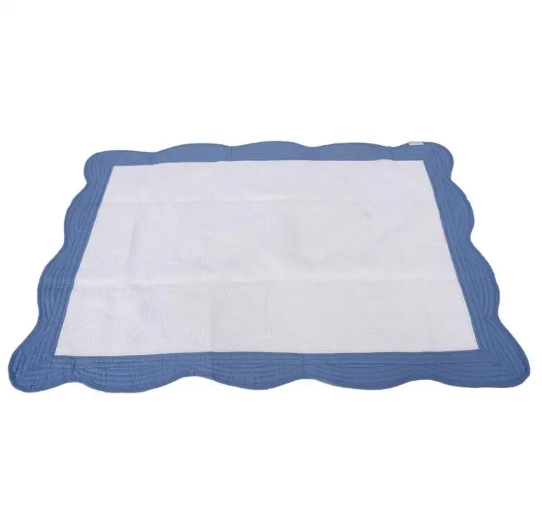 Custom Shower Newborn Gift 36X46 Inches Monogram Baby Cotton Blanket Blank Heirloom Baby Quilt