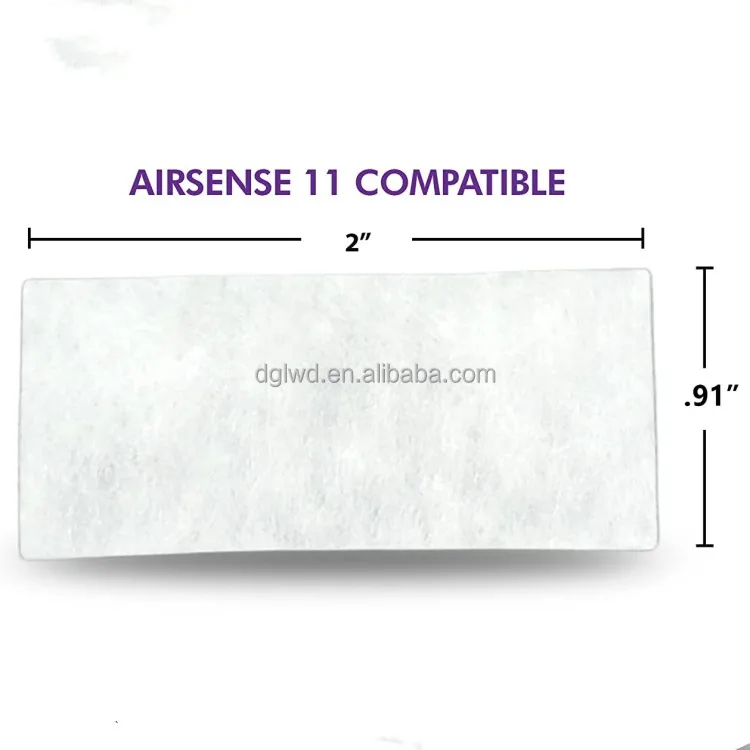 High Efficiency 5micron Porosity Disposable CPAP Filters 53*35mm for Resmed Airsense 11 with 1 Year Warranty