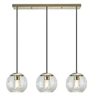 Light Brass Factory New Design 3- Pendant Light With Brass Finish And Clear Glass Shade Modern Chandelier