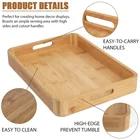 Tray Bamboo Breakfast Tray With Handles Wooden Bed Table Tray Platters Breakfast Tray