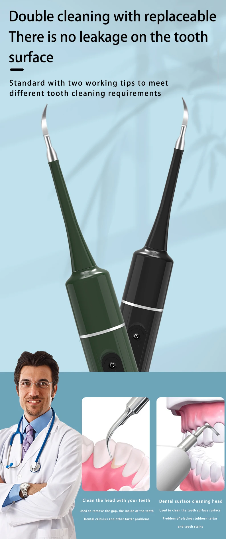 Dog Plaque Remover for Teeth Pet Ultrasonic Tooth Cleaner Pet Toothbrush Teeth Cleaning Kit