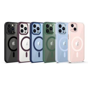 For iPhone 14 magnetic case cover shockproof wireless charging For magsafe Clear Cell Phone Case for iPhone 14 pro max case