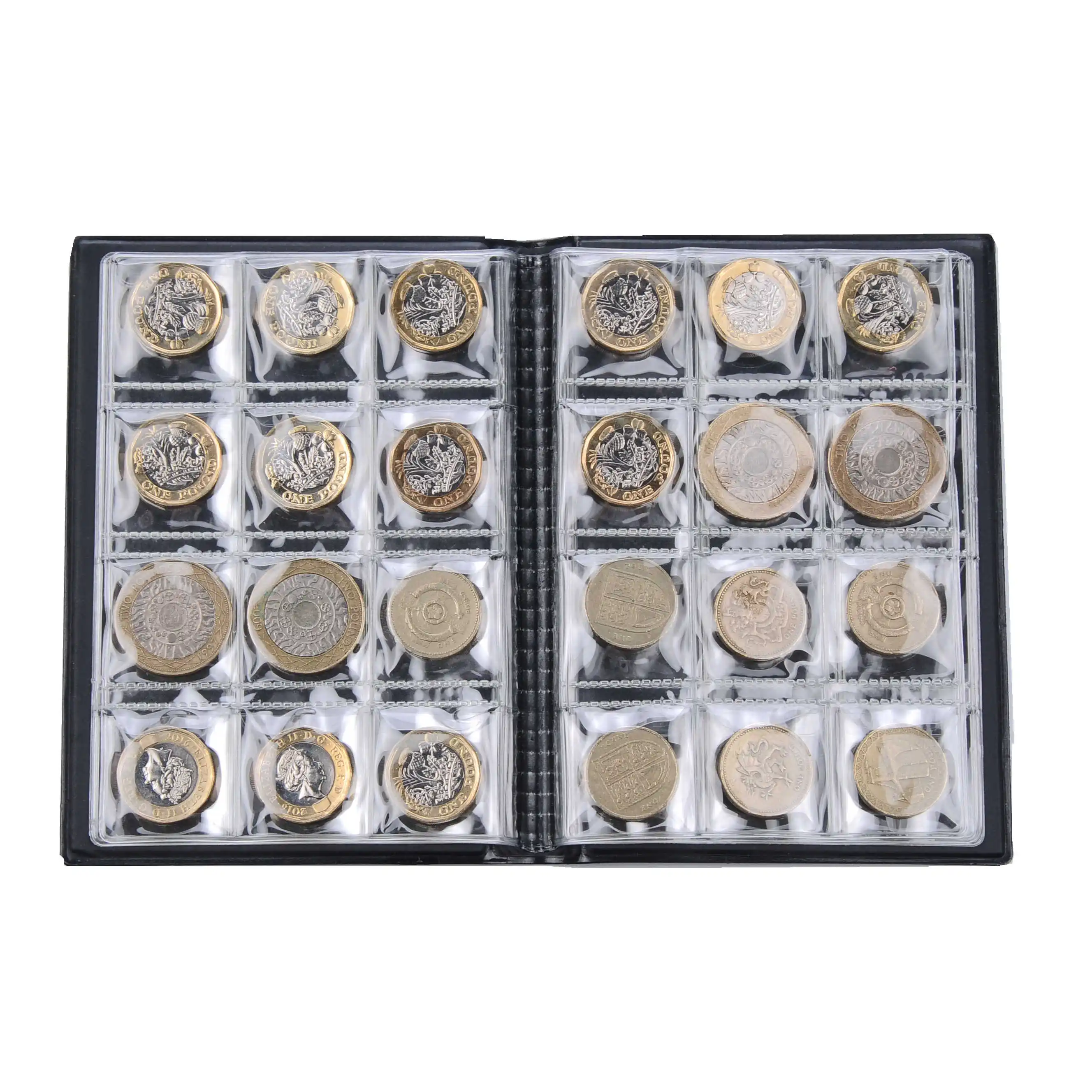 Details about   Pocket Coin Stock Book Album Holders Storage Display Folder For 120 Coin Holders 