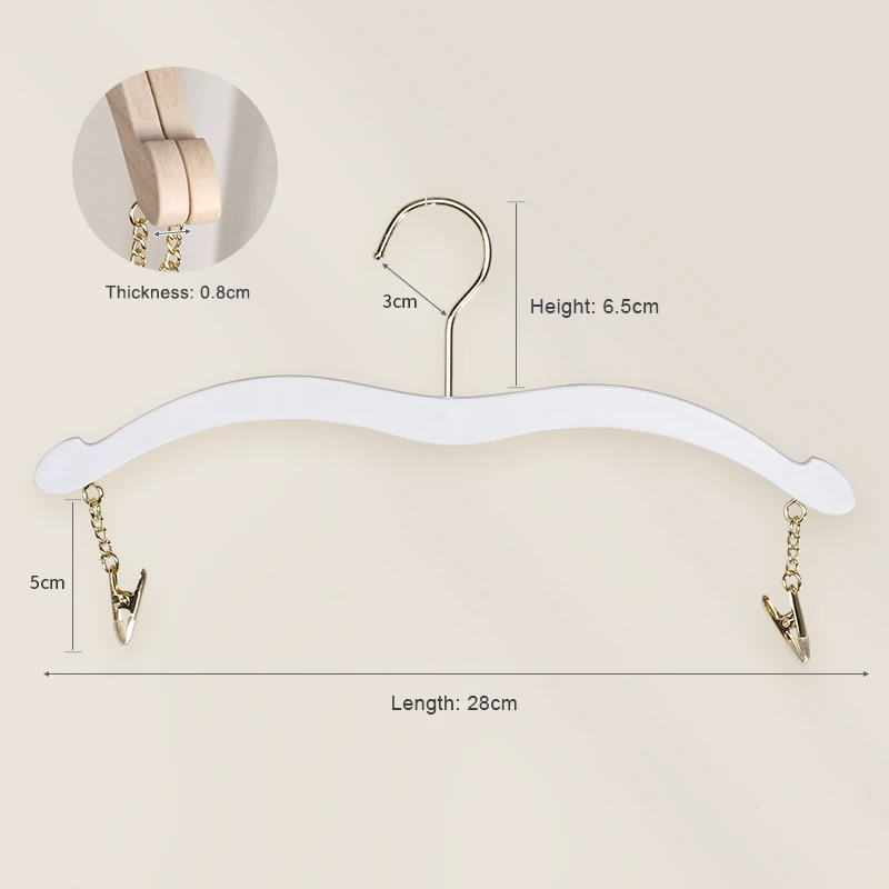 Cm Lingerie Hangers With Gold Metal Clips Non Wood Bikini Hangers