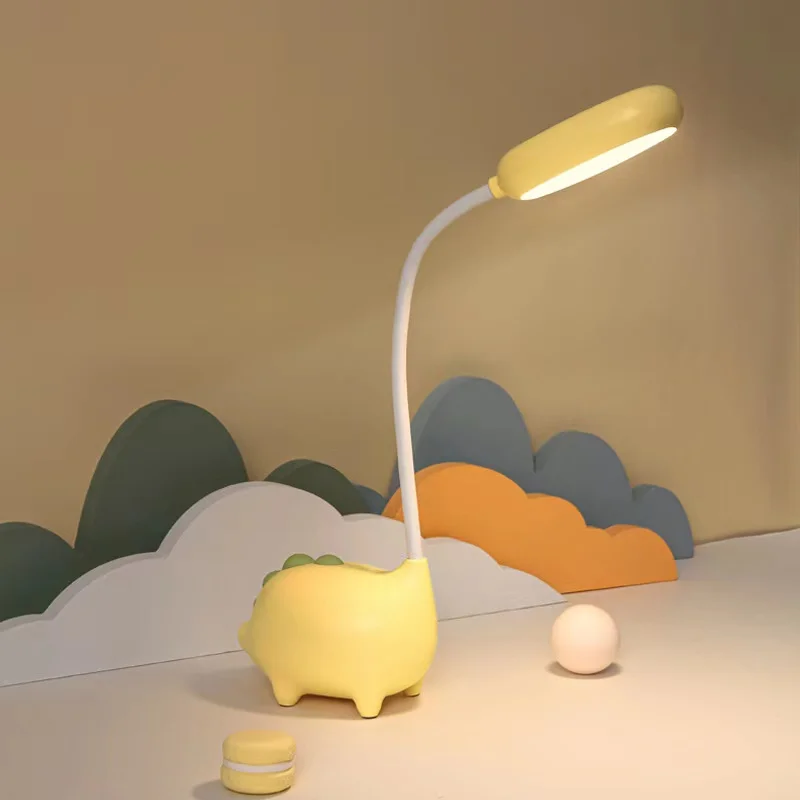 USB Rechargeable LED Desk Lamp Touch Adjustment Table Lamp for Children Kids 