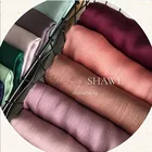 Pleated Scarf 2021 New Pleated Satin Silk Hijab Malaysia Satin Crepe Shawl Scarf