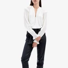 Ladies Blouse Gl80390 Newest Chemisier Flare Sleeve Ladies Blouse Simple White Blouse Loose Top Manufacturer