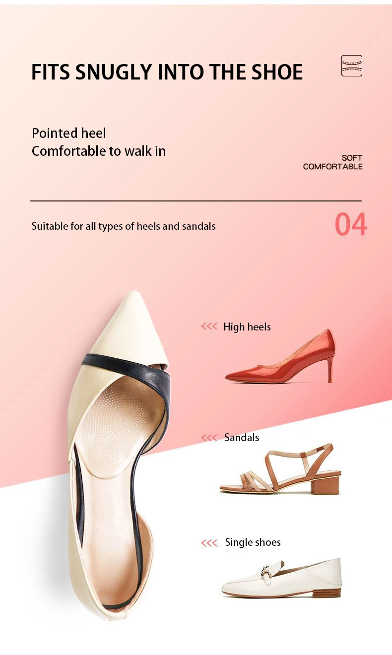 Silicone Sandals Forefoot Pads Anti Slip High Heel Inserts Silicone Sandals Forefoot Pads Anti Slip High Heel Inserts