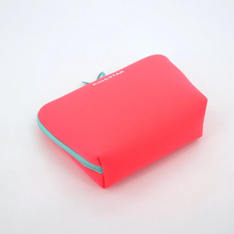 Portable Neoprene Bag Case Small Square Accessories Makeup Mouse Cable Pouch Makeup Kits Bag factory