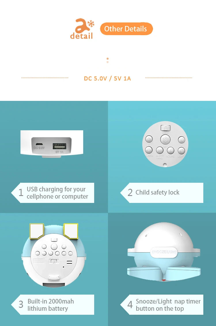 Lovely Kids Table Lamp Cartoon Cute Owl Digital Alarm Clock Children Sleep Training Toddler Led Table Night Lights