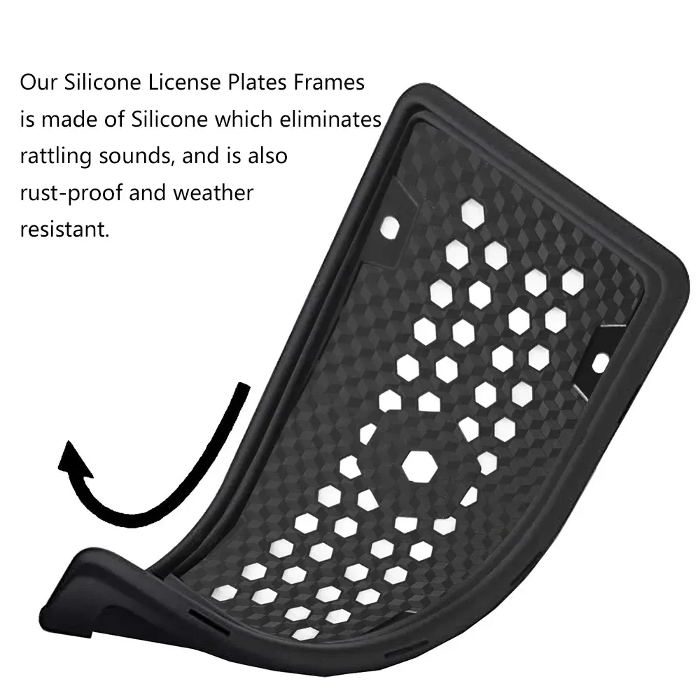 Silicone Car License Plate Frames Silicone Black License Plate Cover factory
