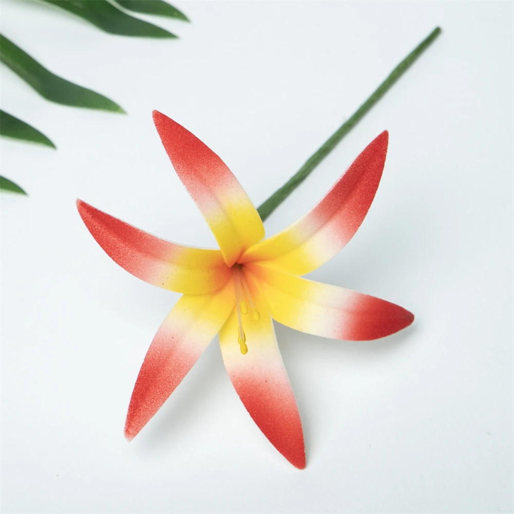 Hawaii Inspired 9CM EVA Foam Spider Lily Ear Pick Tiare Crown & Hair Clip for Wedding & Island Party Decorative Hairpieces