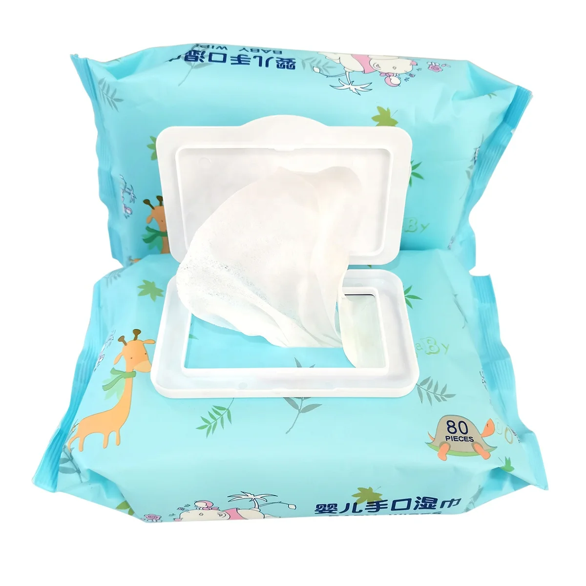 China Manufacturer soft non-woven fabric baby face cleaning wet tissue wipes