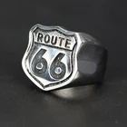 Jewelry JZBX0011 Manufacturer Jewelry Wholesale U.s. Route 66 Sign Stainless Steel Ring