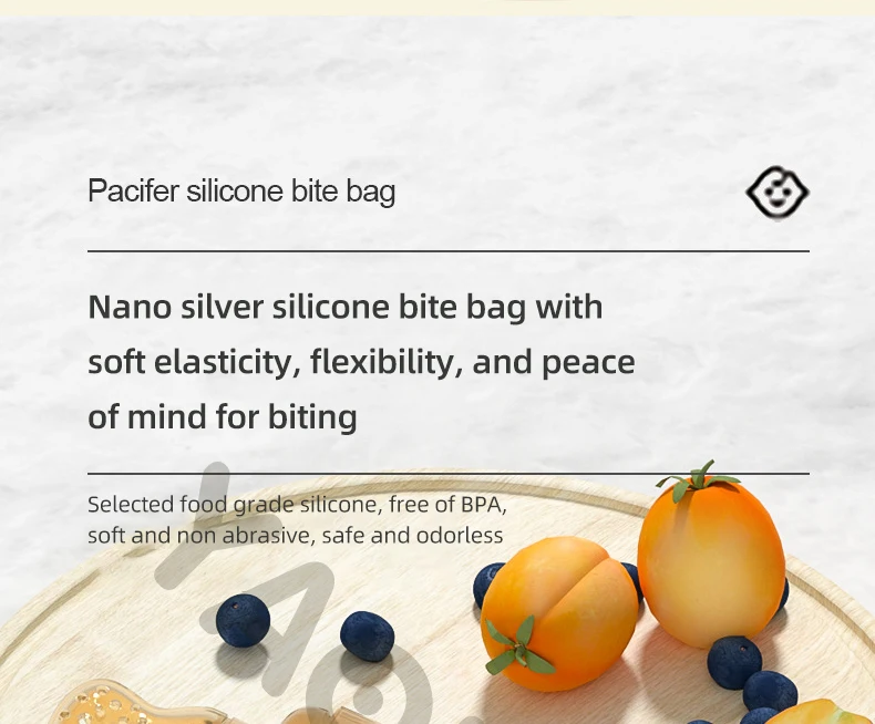 Food Grade Silicone Baby Pacifier Holder for baby products &Kids Storing Fruits Vegetables Complementary Foods Essential