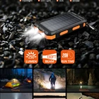 Solar Powered Usb Charger Travel Waterproof Slim Solar Power Bank 15000 MAh Dual USB Portable Solar Charger