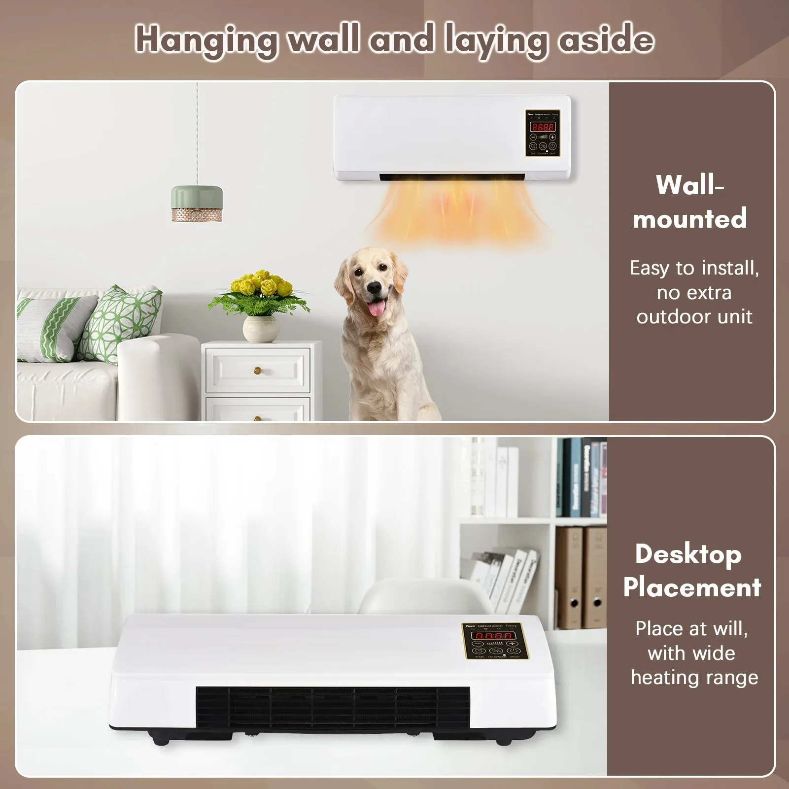 Dual Function Air Conditioner, Wall, 2000W-3000W, Plastic - detail 12