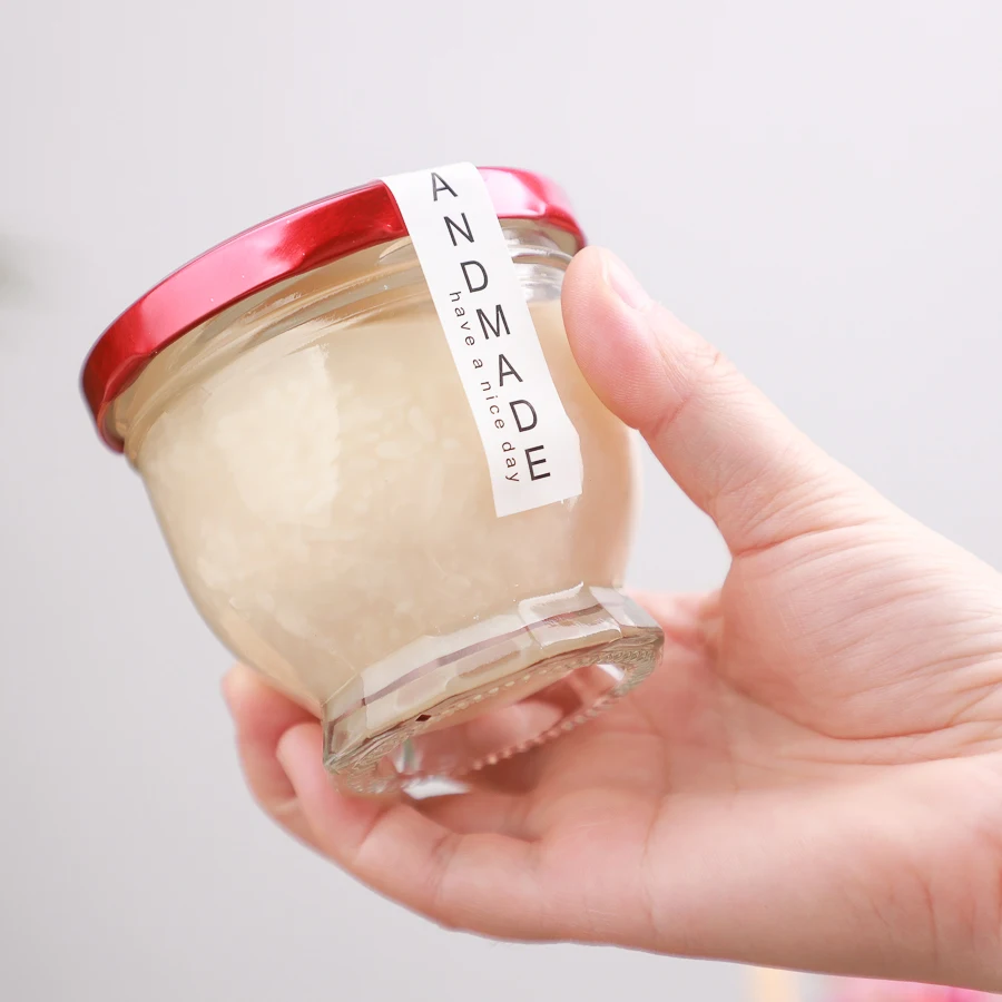 50ml 75ml 150ml Mini Pudding Butter Yogurt Caviar Jars  Bird Nest Glass Bottle Jar with Tinplate Screw lid