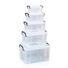 Container Plastic Box With Lid Wholesale Transparent Pp Plastic Storage Container Box With Lid