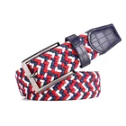 Belt Leather 3513 School Men/Ladies Braided Elastic Stretch Webbing Belt Genuine Leather Tail Hot Top In 2021