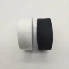 Tape 20mm Black And White Custom Herringbone Printed Organic Cotton Twill Tape