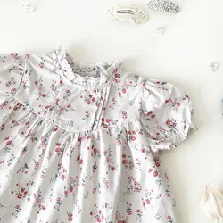 New Baby's Girls Blouse Shirt Girls Kid Floral Blouses Cotton Toddler Baby Clothes Ruffles Sweet Shirts Children Casual Clothing