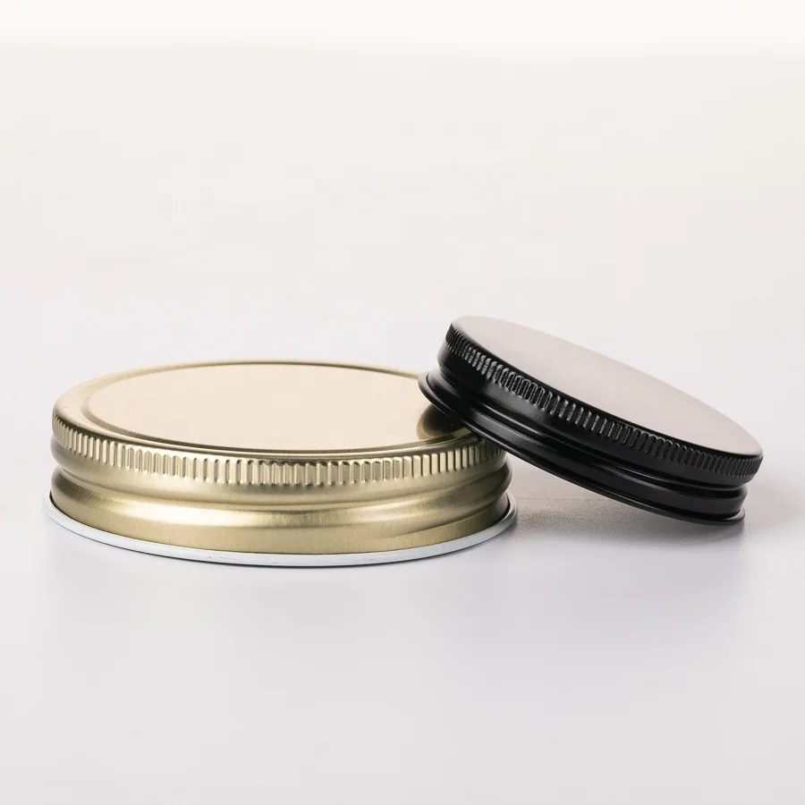 70mm 86mm Custom Gold Metal Screw Lids CT Continuous Thread Screw Caps for mason glass jars