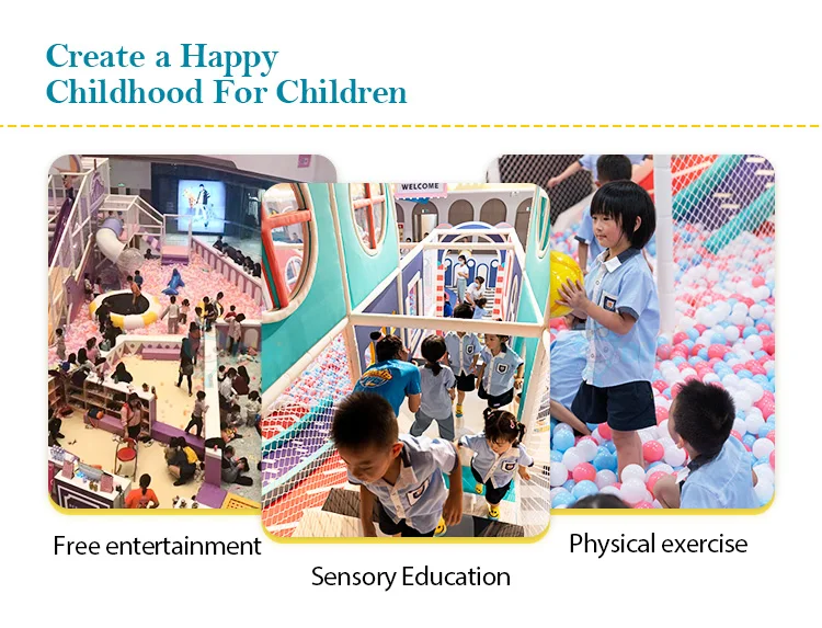 Custom Theme High Capacity Indoor Playground with Stainless Steel Frame and 3D Installation for Kids Play Center